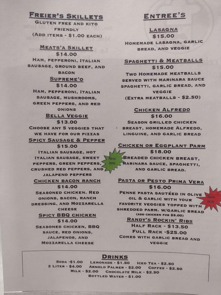 Freier's Pizzeria & Italian Bistro, LLC Menu image 2
