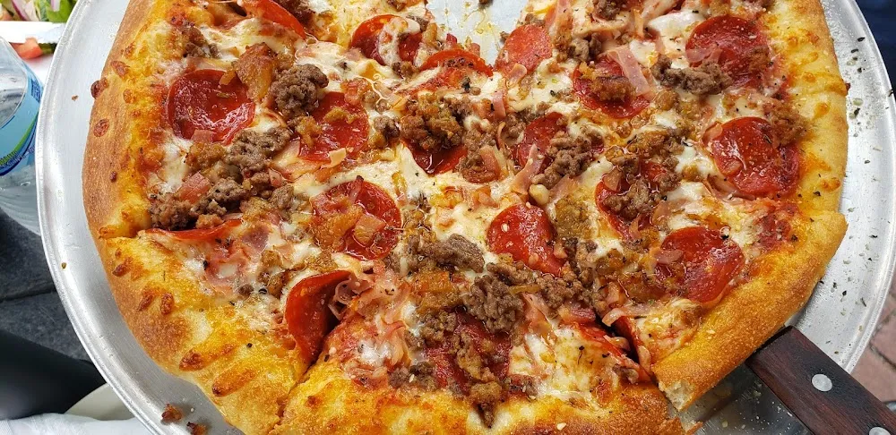 Three Meat Pizza